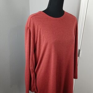 Under Armour‎ Threadborne Shirt Mens XL Red Long Sleeve Fitted Athletic Logo